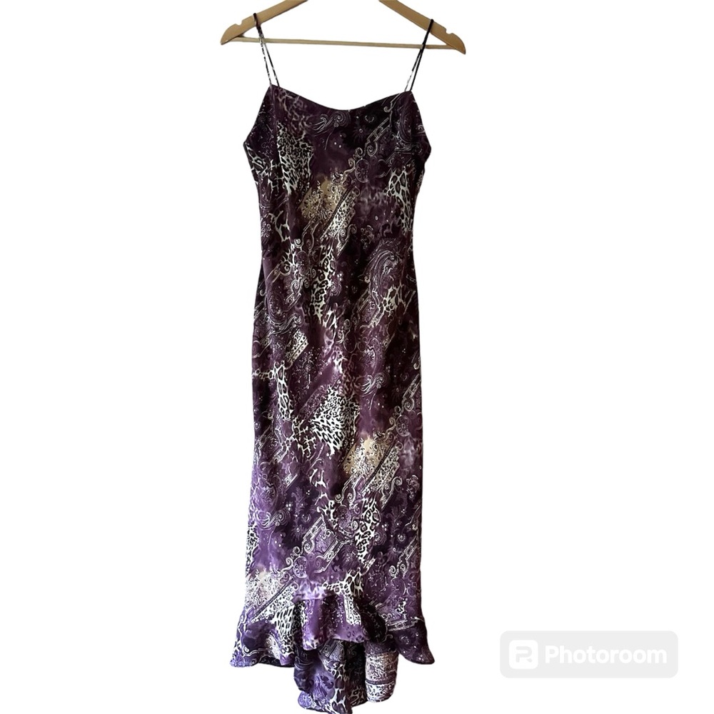 Jessica Spaghetti Strap Midi Dress Vintage Plum Y2K Size 12